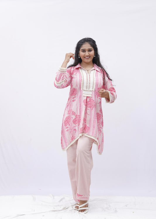 Blush Pink Printed Kurta Set