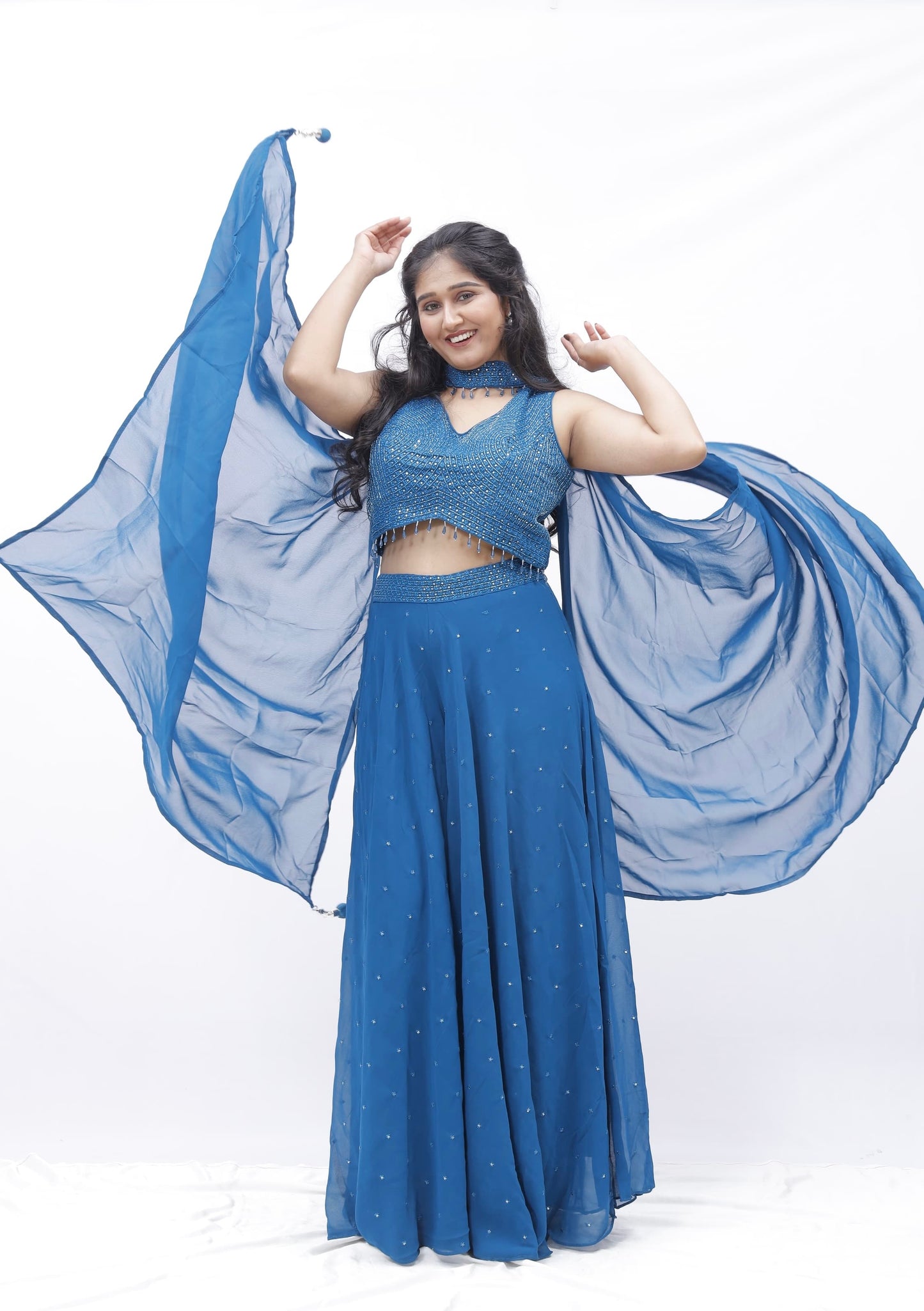 Midnight Sparkle Indo-Western Set
