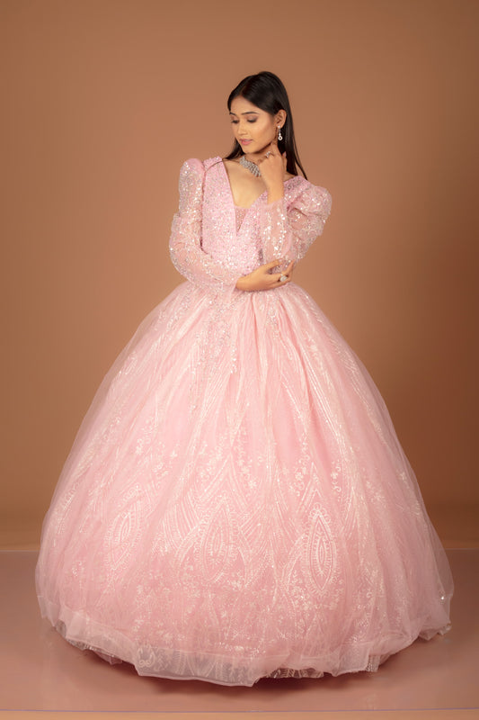 Enchanting Blush Pink Ball Gown