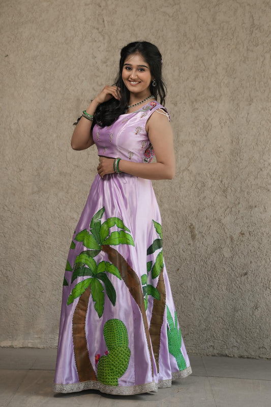 Lehenga (Hand painted)