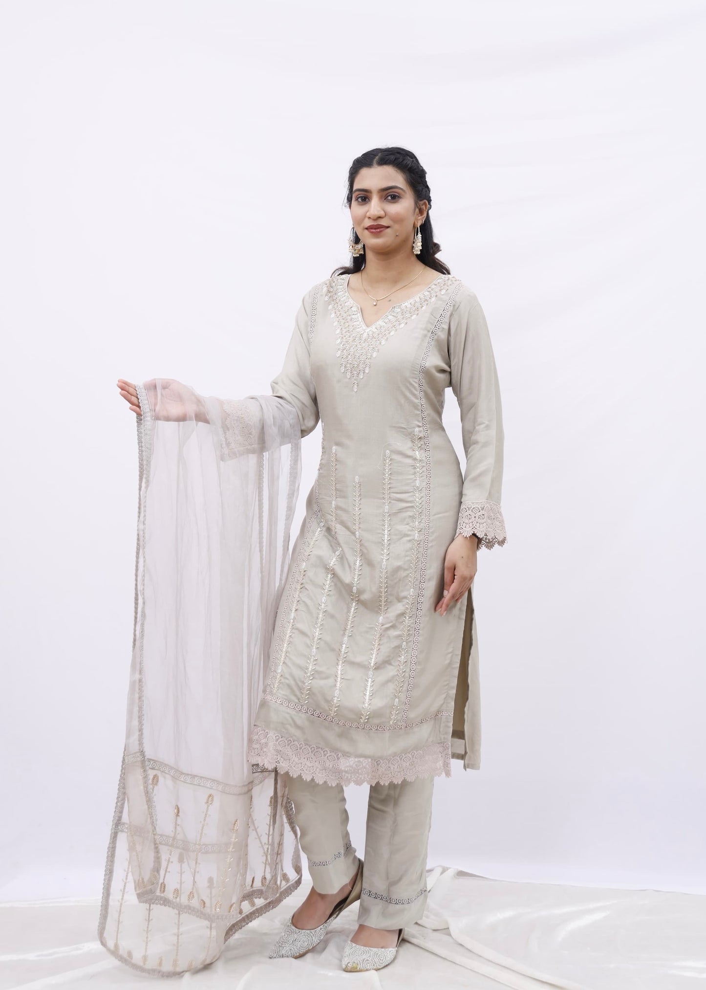 Embroidered Suit Set