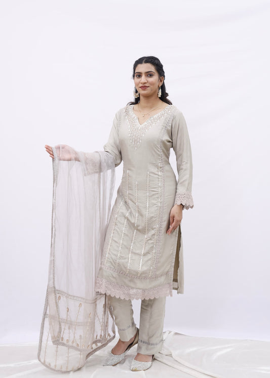 Embroidered Suit Set