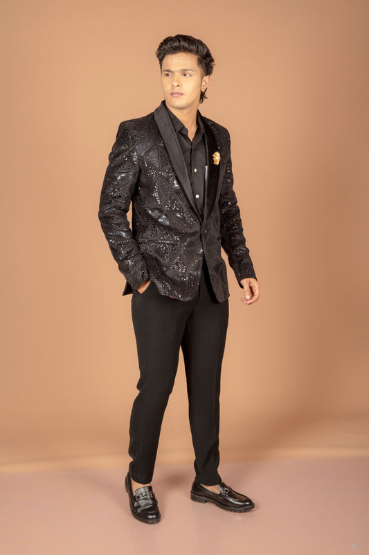 black sequined blazer