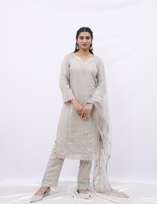 Embroidered Suit Set