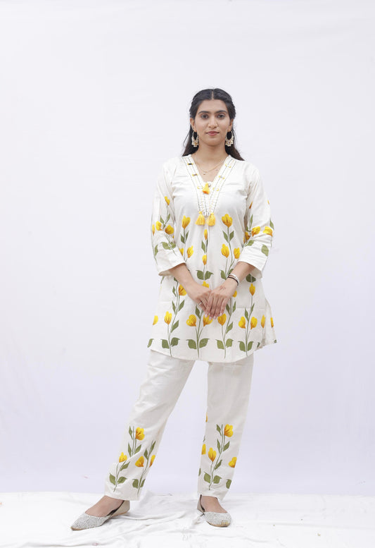 Sunshine Bloom Printed Kurta Set