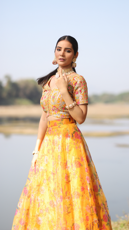 Organza Lehenga