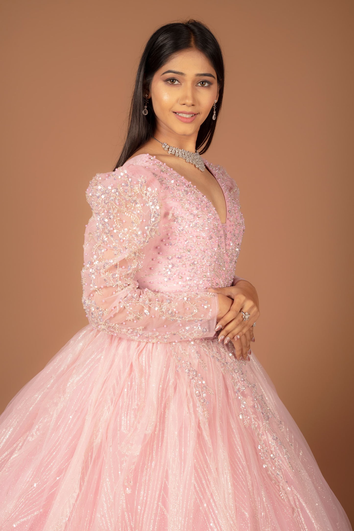 Enchanting Blush Pink Ball Gown