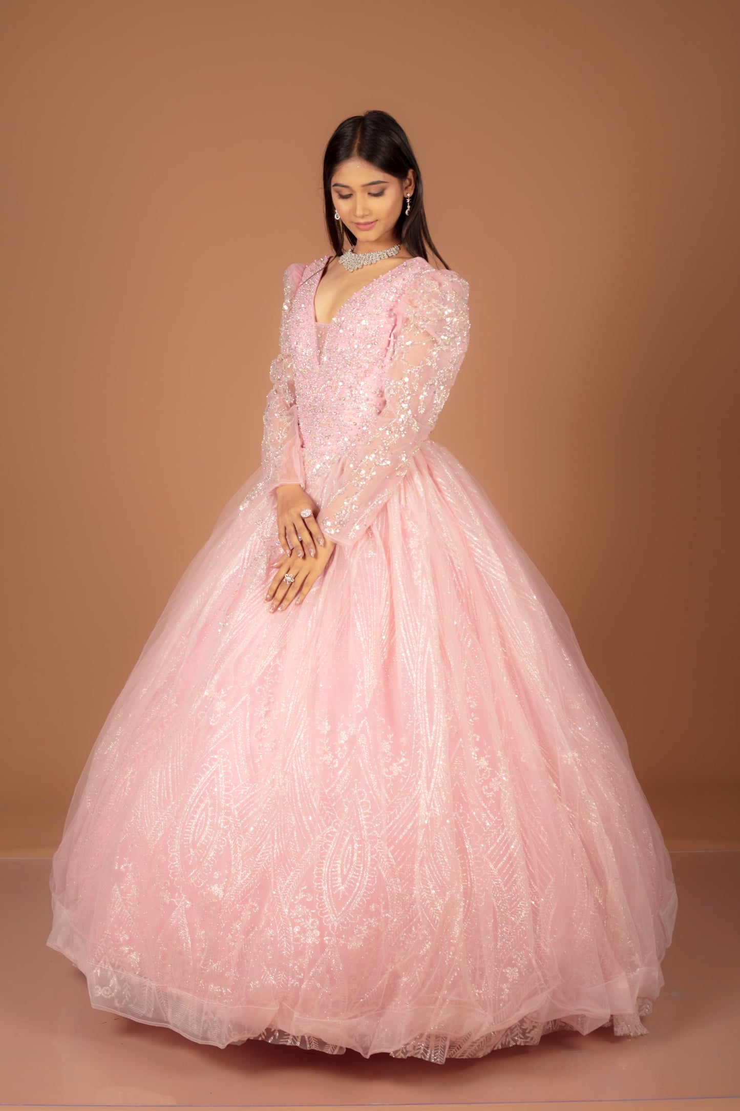 Enchanting Blush Pink Ball Gown
