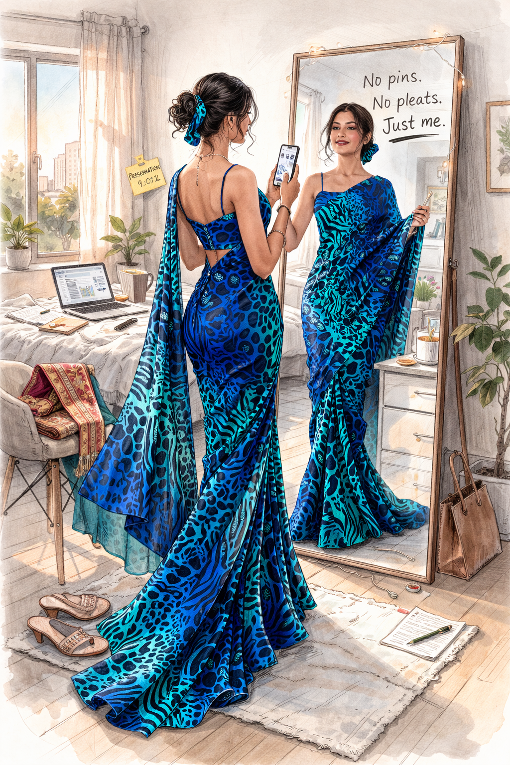 No Time? No Problem. Meet the Pre-Draped Saree