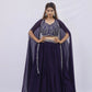 Midnight Glam Cape Lehenga Set