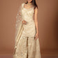 Ivory Embroidered Sharara Set with Dupatta