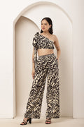 Tiger Eye A-Tie-Up Elasticated Top & Pant Co-ord Set