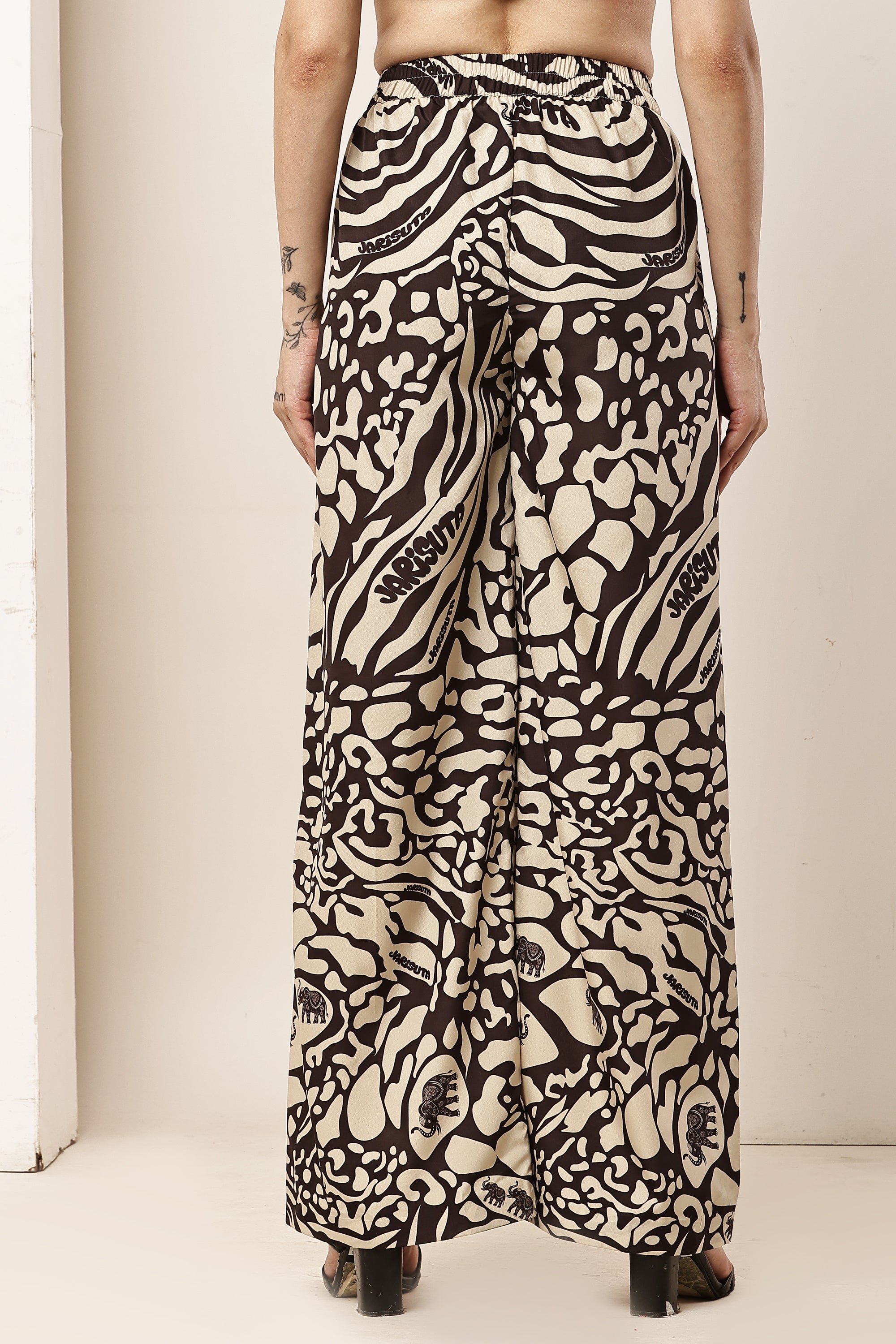 Tiger Eye A-Tie-Up Elasticated Top & Pant Co-ord Set