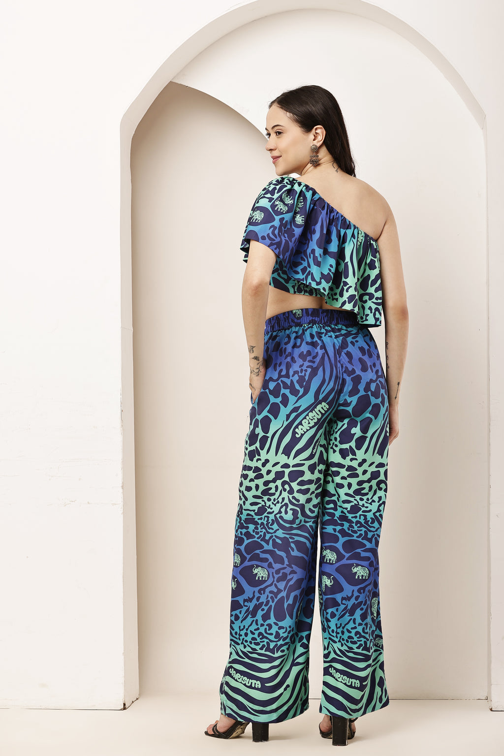 Cat Eye A-Frill Top & Elasticated Pant Co-ord Set