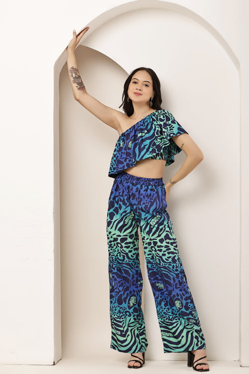 Cat Eye A-Frill Top & Elasticated Pant Co-ord Set