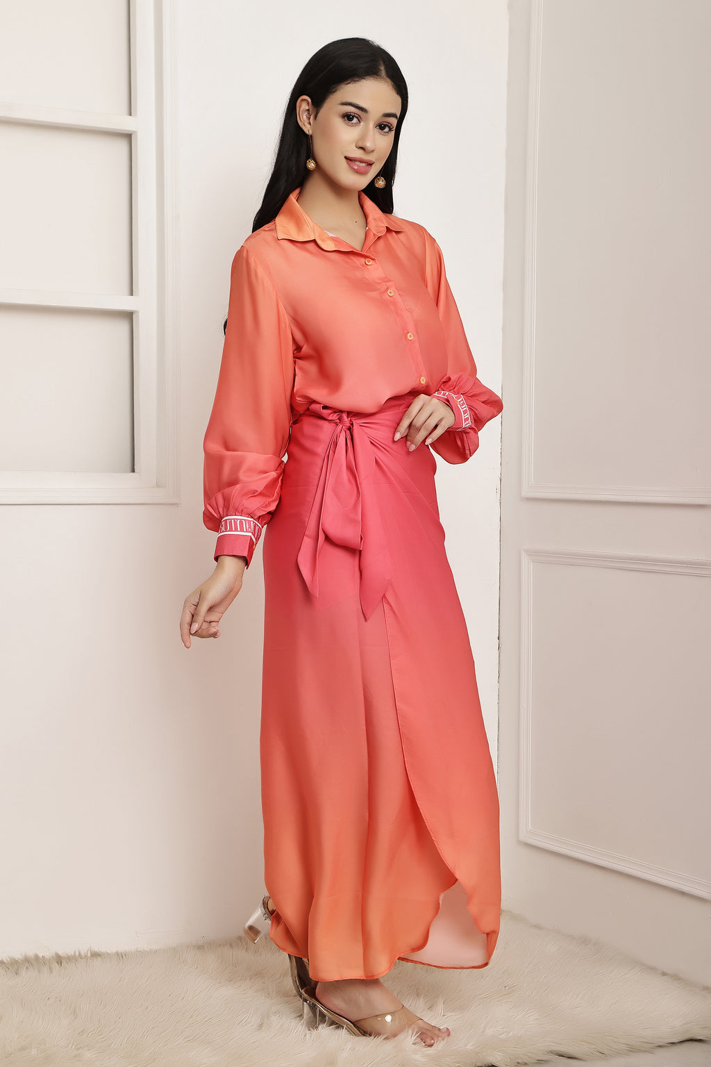 Sunset Muse Ombre Shirt & Sarong Set