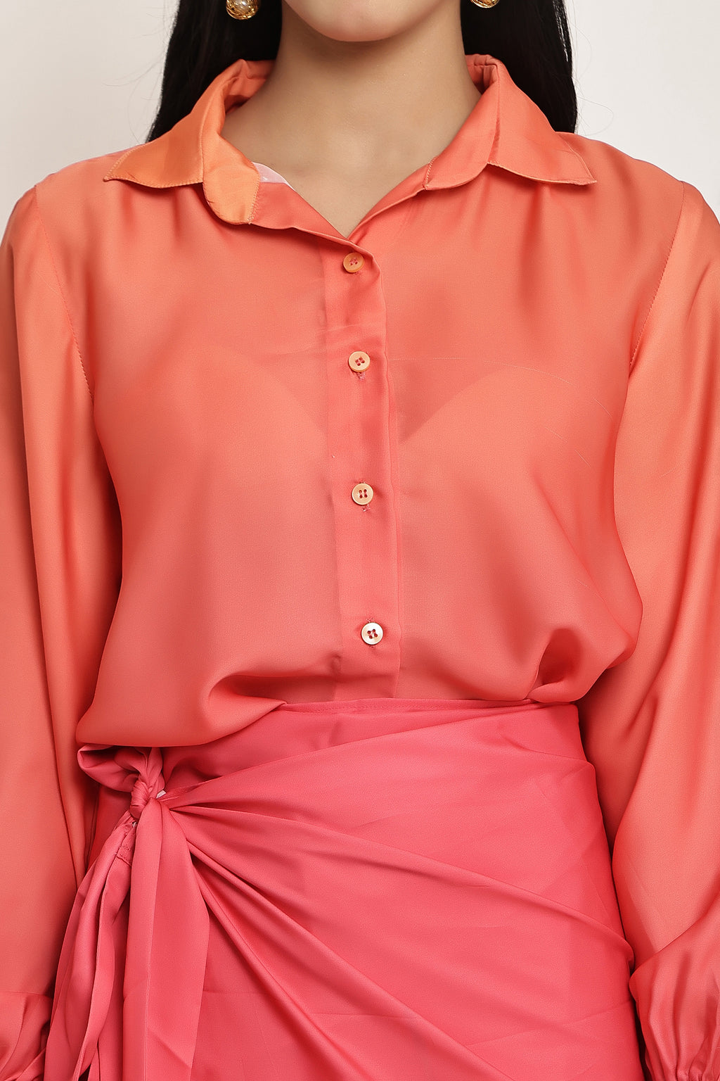 Sunset Muse Ombre Shirt & Sarong Set