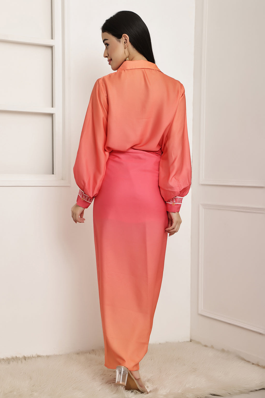 Sunset Muse Ombre Shirt & Sarong Set