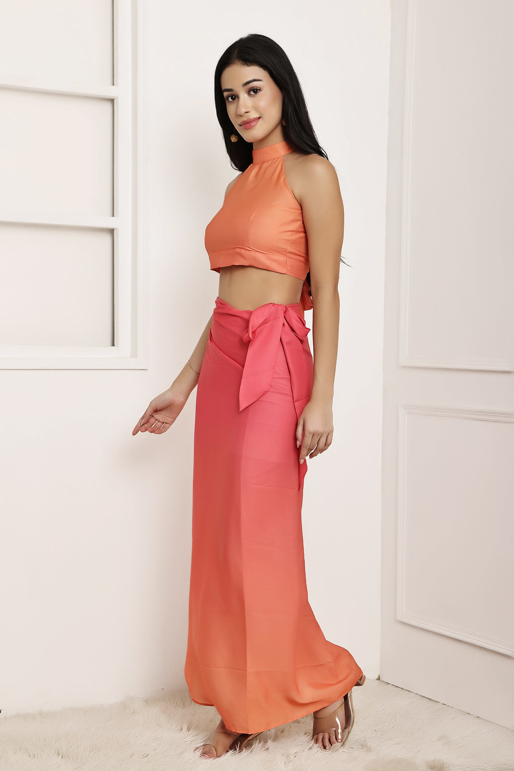 Sunset Sway Ombre Halter Top & Sarong Set