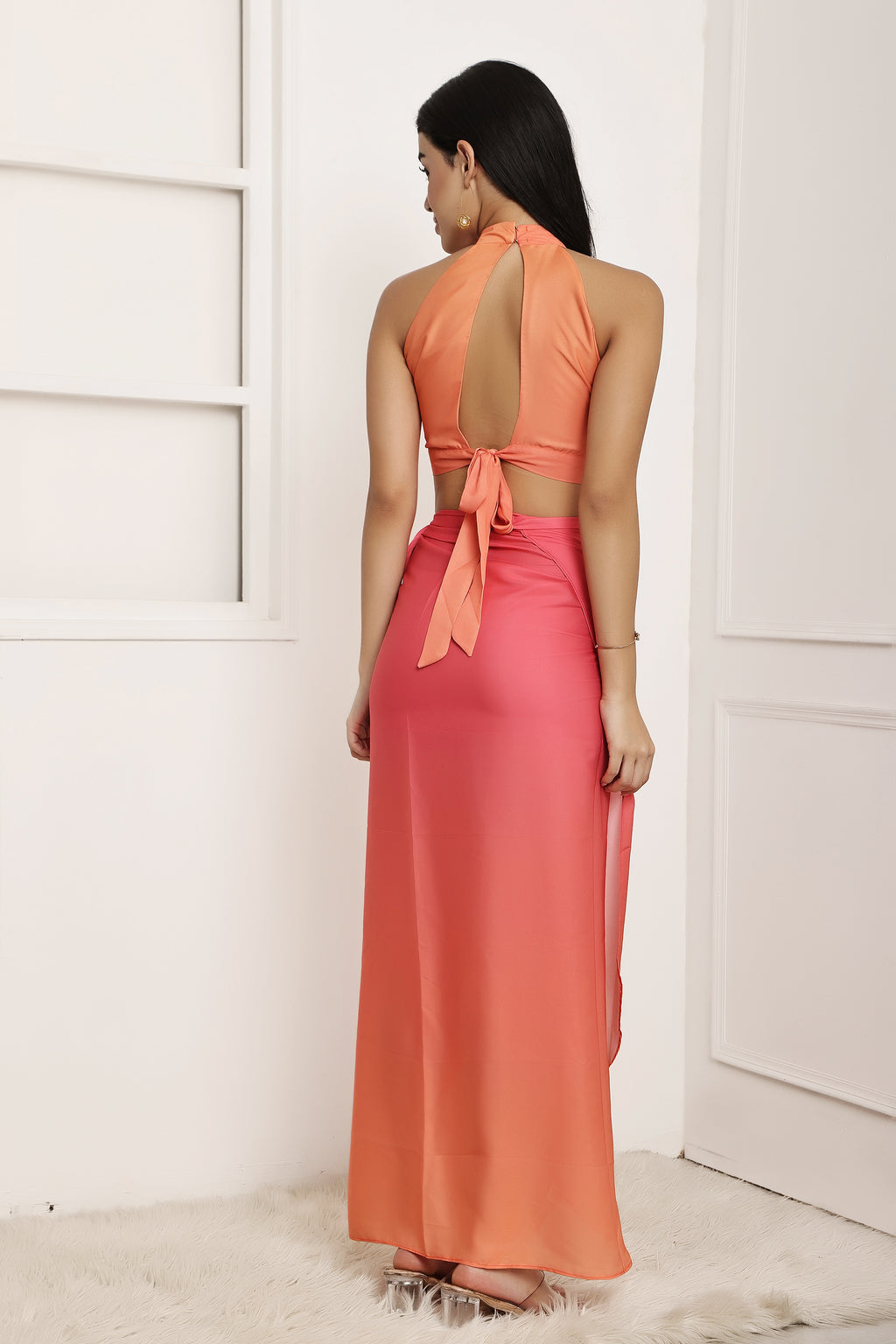 Sunset Sway Ombre Halter Top & Sarong Set