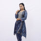 navy blue kurti with a matching salwar.