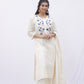 Ivory Embroidered Kurta Set with Palazzo and Dupatta