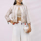 Ivory Mirror Work Cape Set