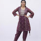 Wine Aura Embroidered Kurta Set