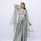 Celestial Mint Draped Lehenga Set