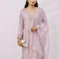 Mauve pink kurta set with dupatta