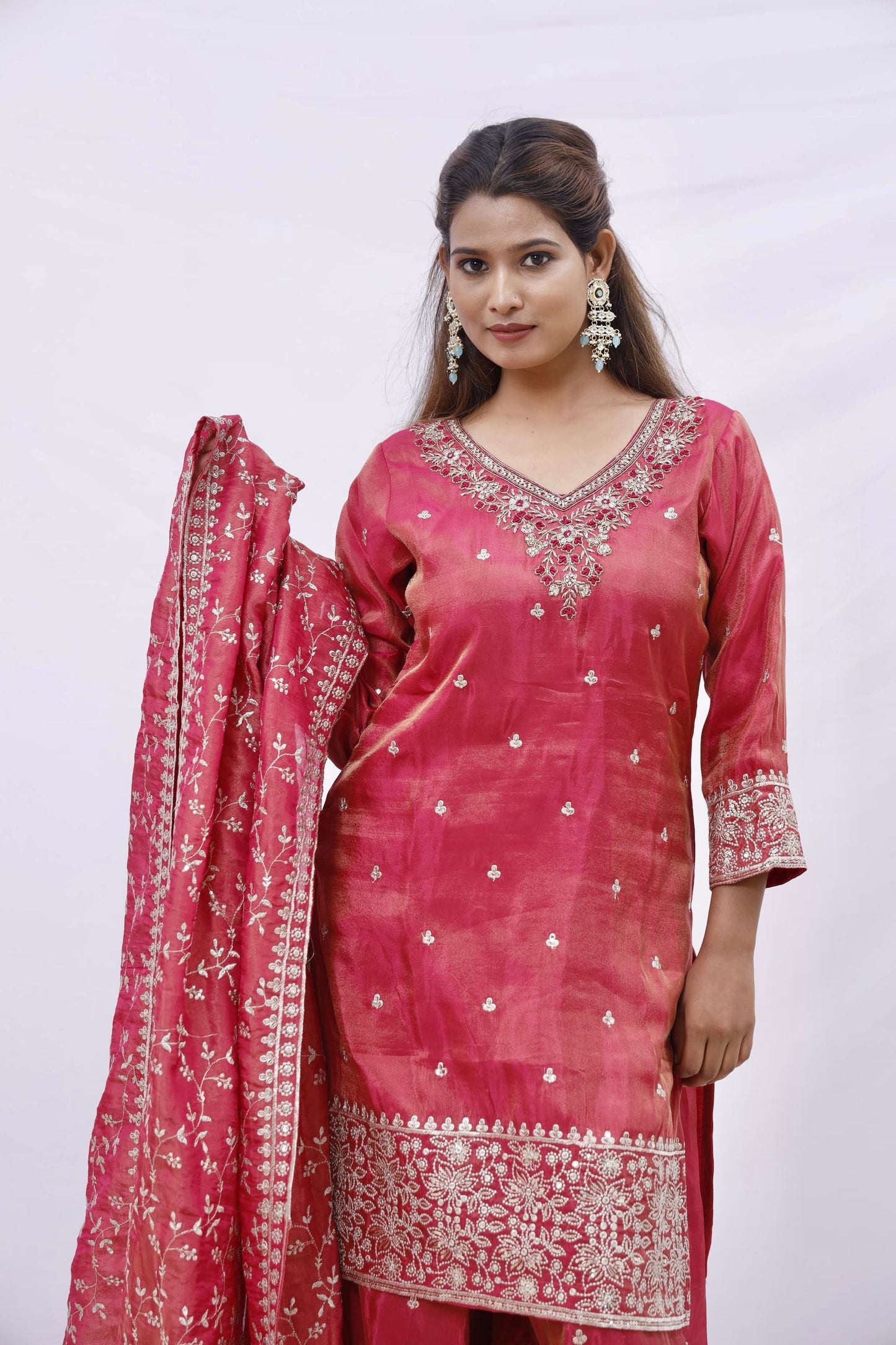 Blush Royale Embroidered Sharara Set