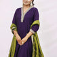 Purple Anarkali set
