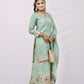 Mint Green Embroidered Silk Suit Set with Dupatta