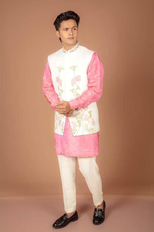 Modi jacket in white colour