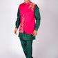 Men's Festive  Embroidered Pink Nehru Jacket
