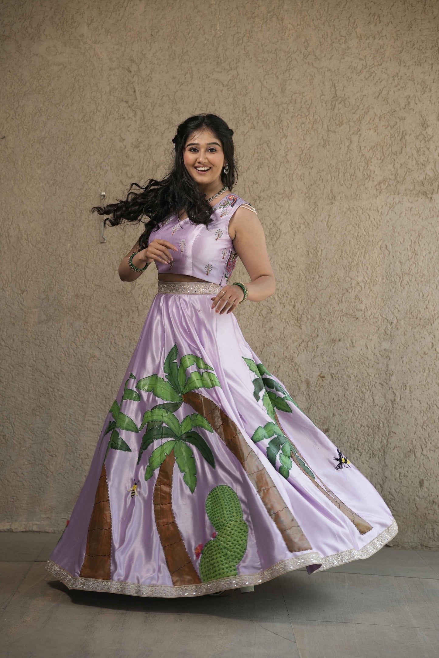Lehenga (Hand painted)