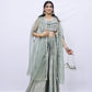Celestial Mint Draped Lehenga Set