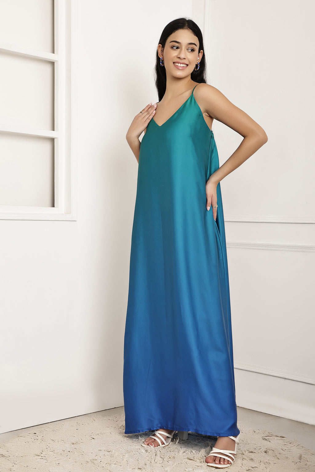 Ocean Drift Ombre Maxi Dress