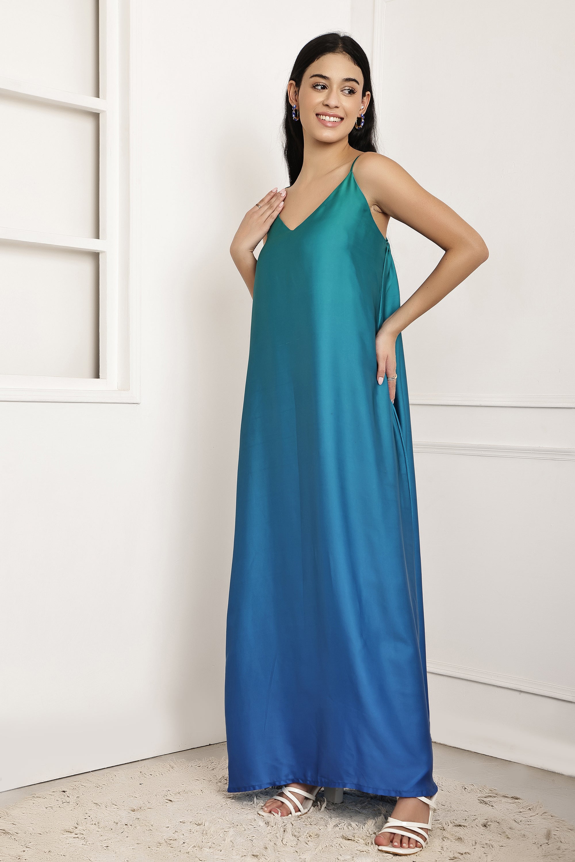 Ocean Drift Ombre Maxi Dress