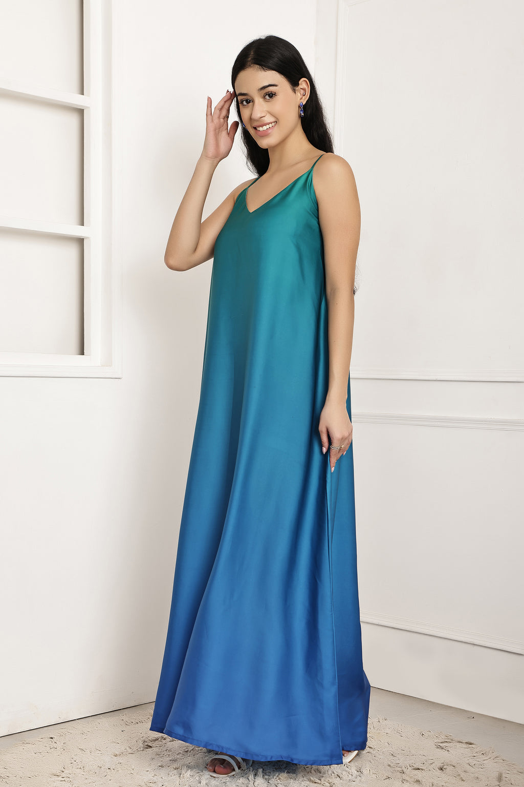 Ocean Drift Ombre Maxi Dress