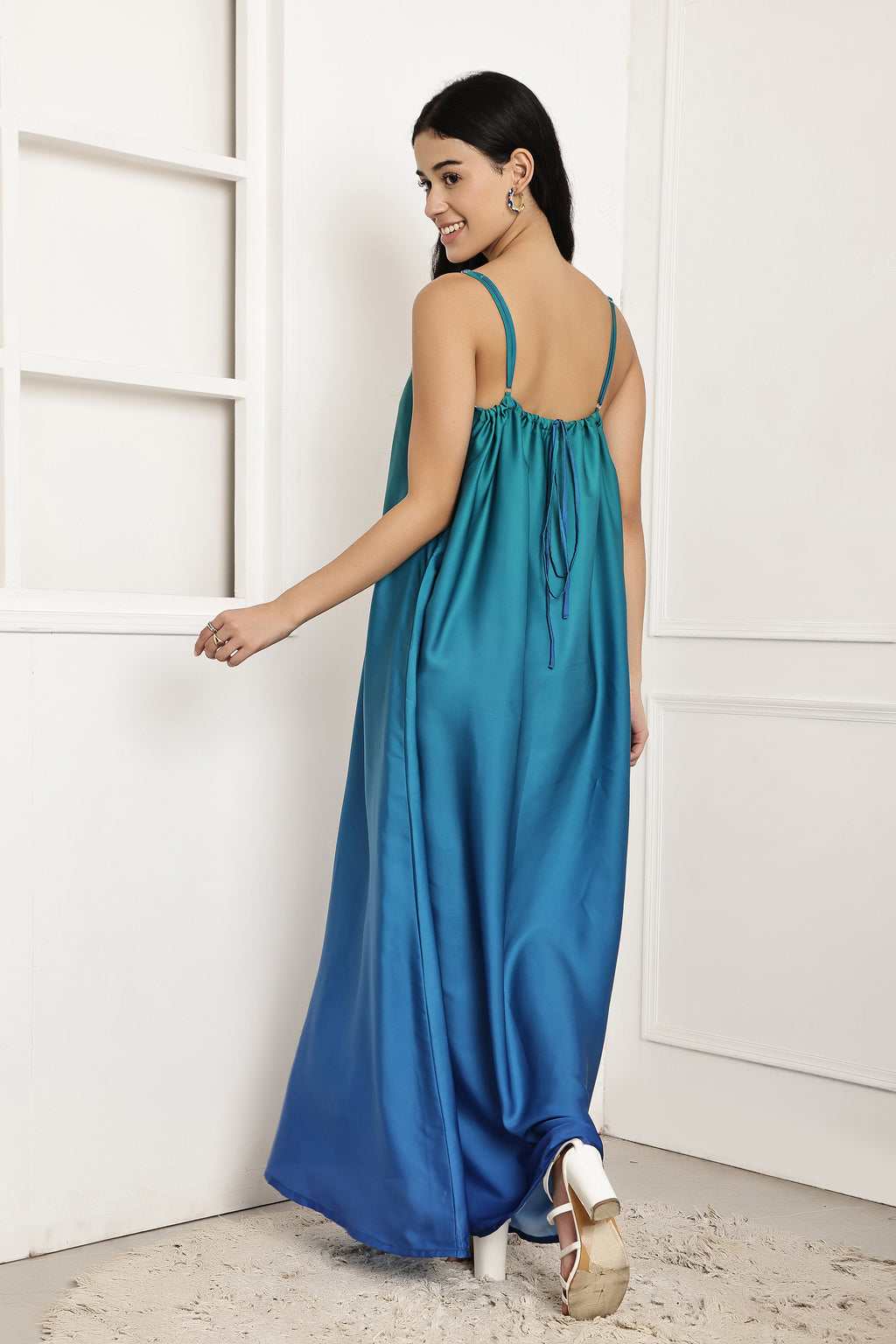 Ocean Drift Ombre Maxi Dress