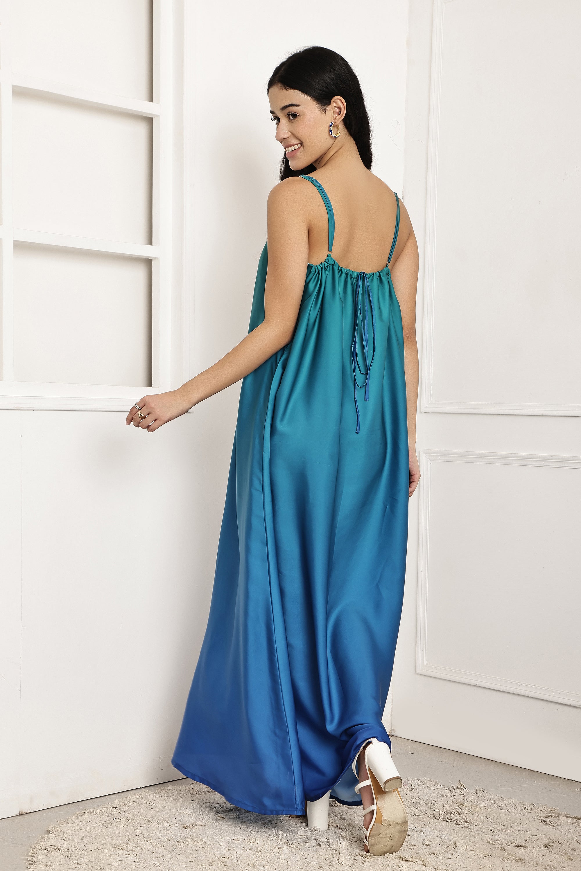 Ocean Drift Ombre Maxi Dress