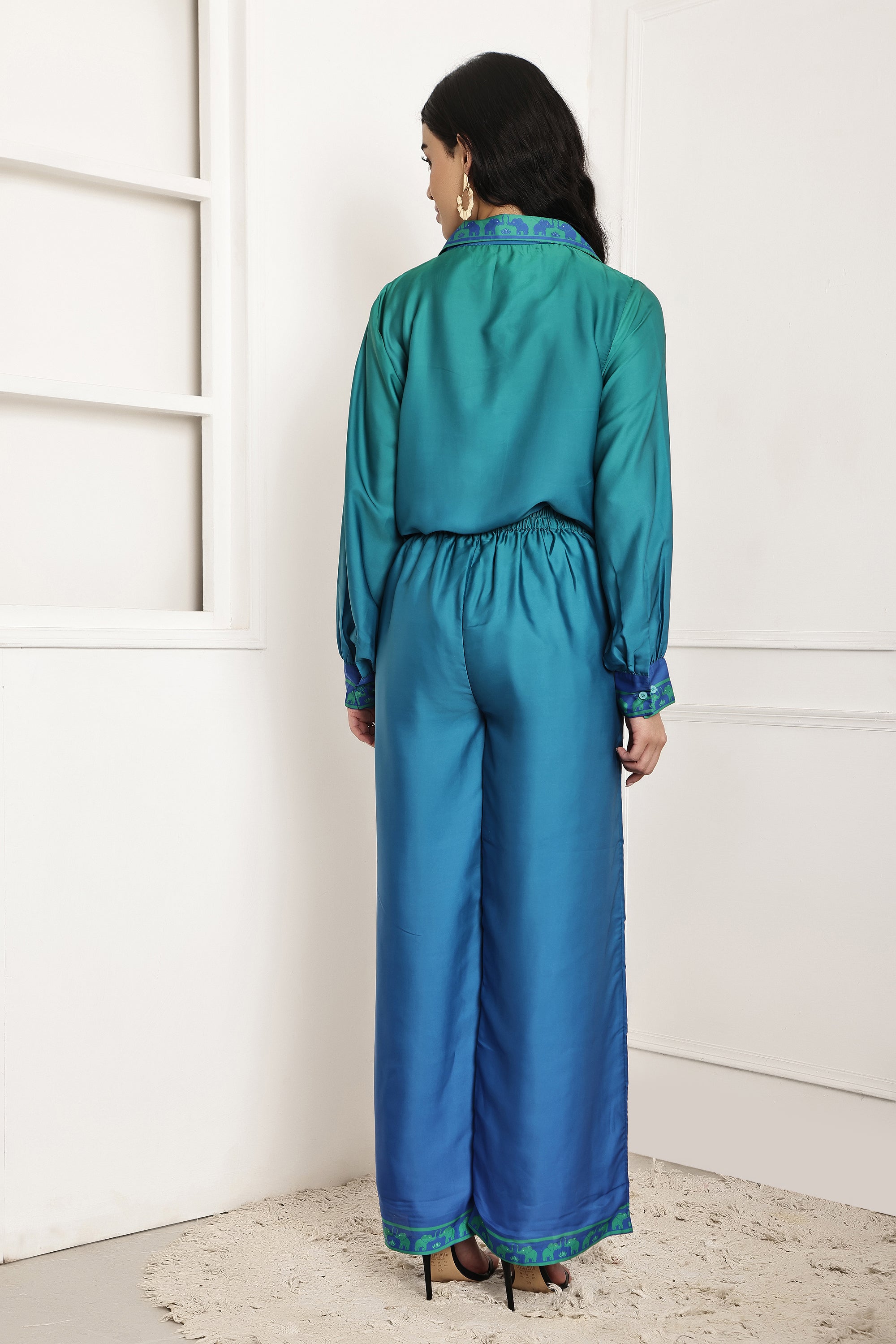 Ocean Current Ombre Shirt & Pant Set