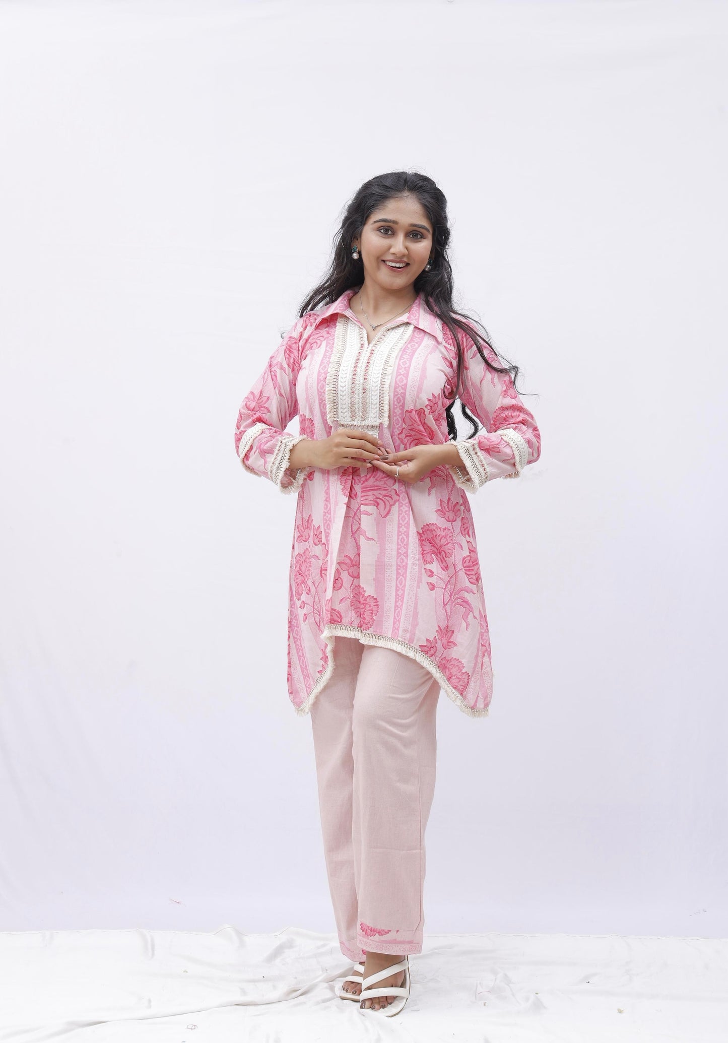 Blush Pink Printed Kurta Set