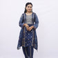 navy blue kurti with a matching salwar.