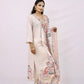 Cream kurta set with dupatta