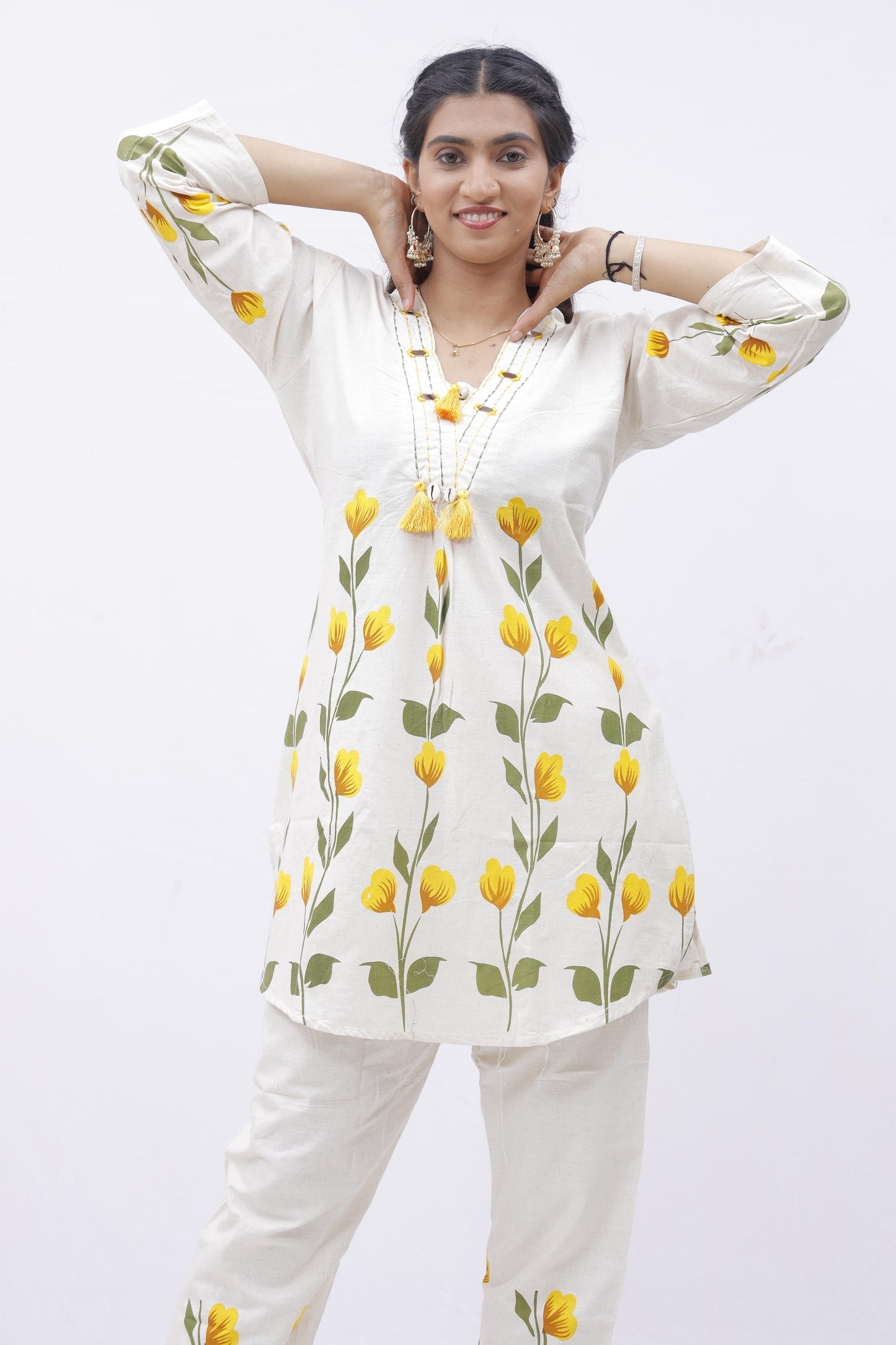 Sunshine Bloom Printed Kurta Set