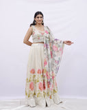 Blouse lehenga with dupatta set