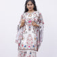 Floral Printed White Sharara Set with Dupatta