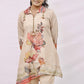 Cream short kurta with pant